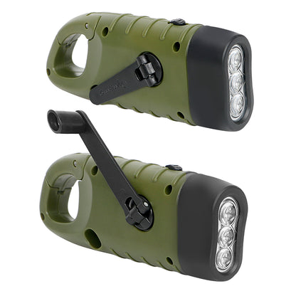 Hand Crank Solar Flashlight for Outdoor Use by HitMyNeed