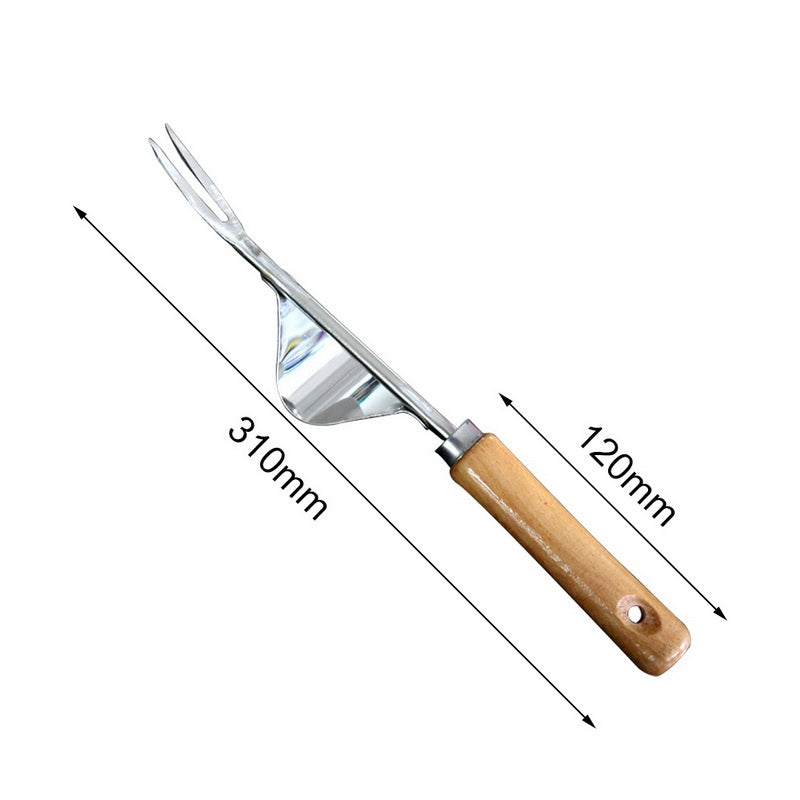 Hand Held Weed Puller with Ergonomic Wooden Handle by HitMyNeed