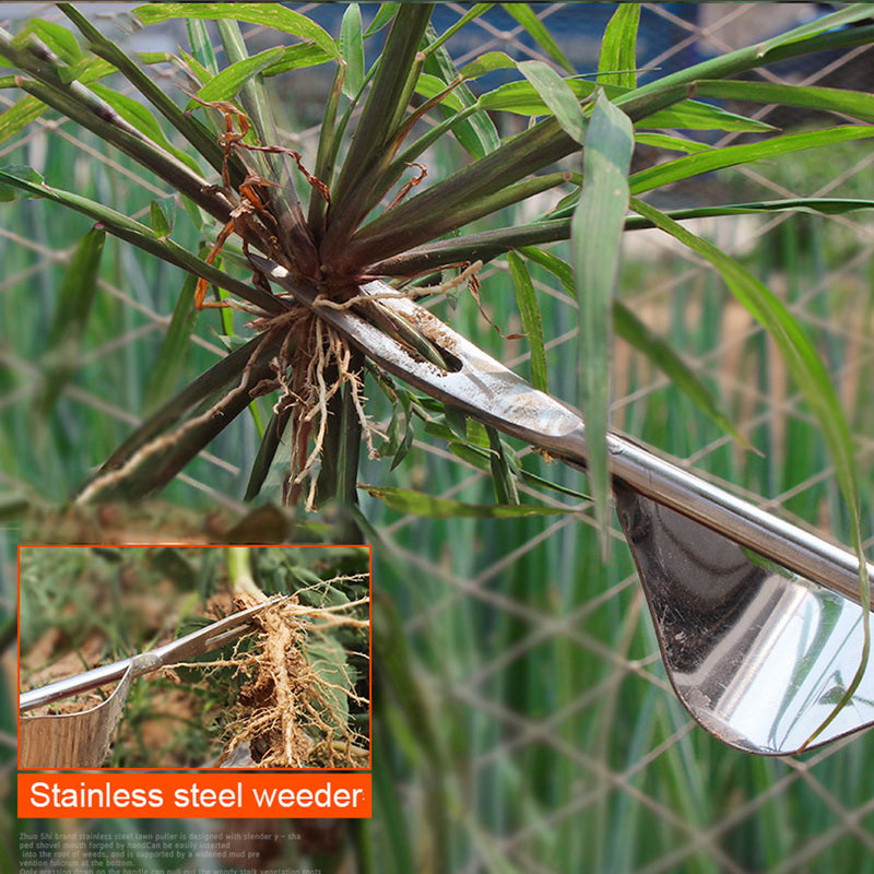 Hand Held Weed Puller with Ergonomic Wooden Handle by HitMyNeed
