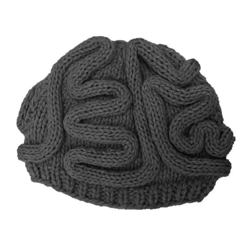Hand-Knitted Brain Beanie Winter Hat by HitMyNeed