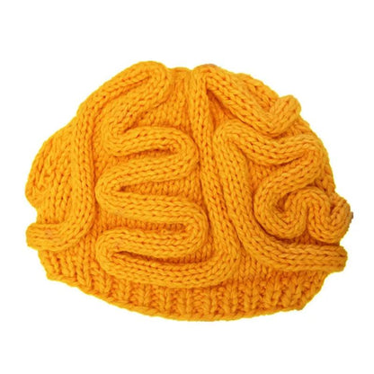 Hand-Knitted Brain Beanie Winter Hat by HitMyNeed