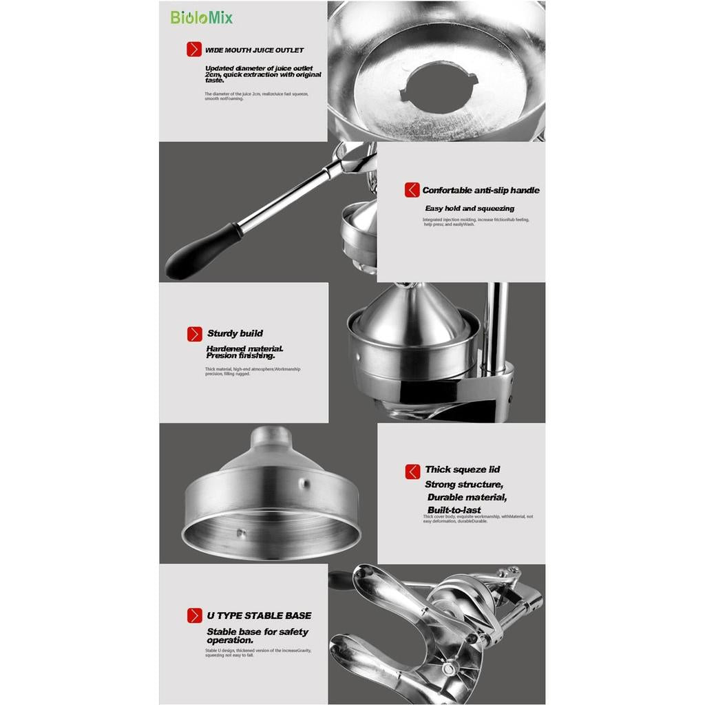 Hand Press Manual Juicer for Citrus & Soft Fruits by HitMyNeed