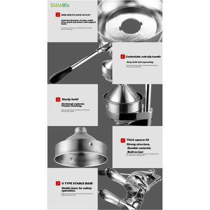 Hand Press Manual Juicer for Citrus & Soft Fruits by HitMyNeed