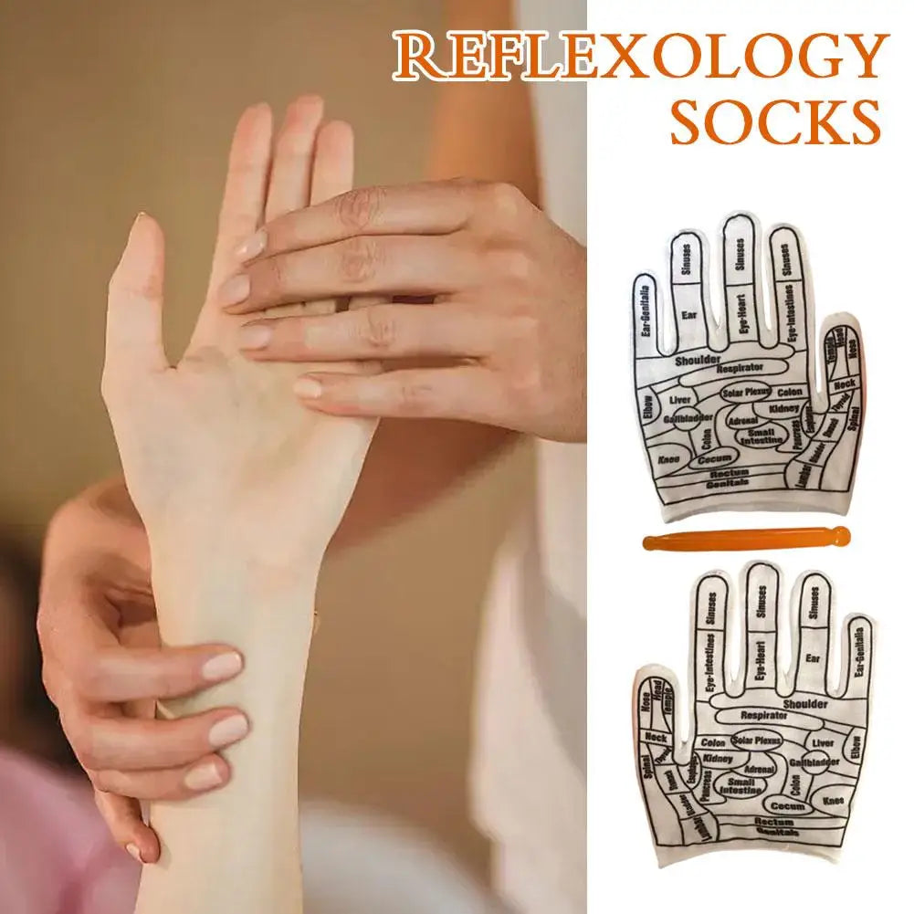 Hand Reflexology Gloves & Foot Acupressure Socks Set by HitMyNeed