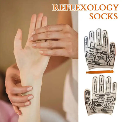 Hand Reflexology Gloves & Foot Acupressure Socks Set by HitMyNeed