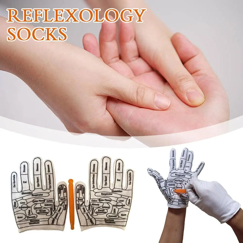 Hand Reflexology Gloves & Foot Acupressure Socks Set by HitMyNeed
