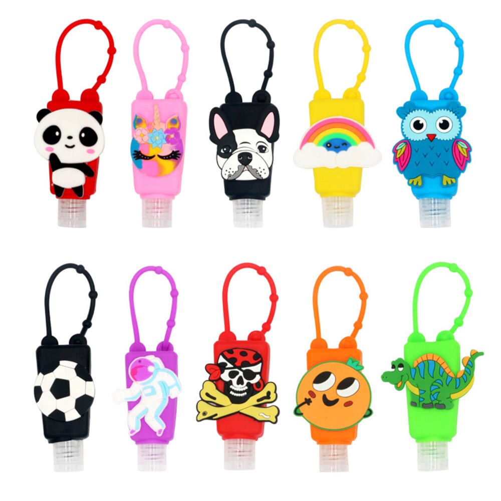 Hand Sanitizer Hanger Set with Refillable Bottles (4pcs) by HitMyNeed