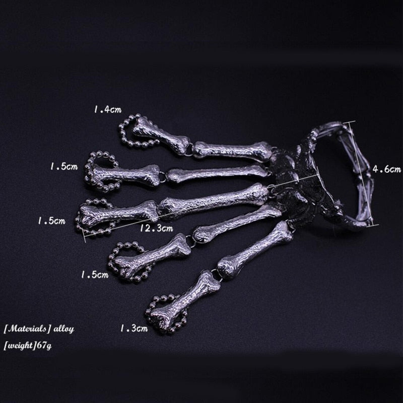 Hand Skeleton Bracelet Gothic Punk Accessory by HitMyNeed