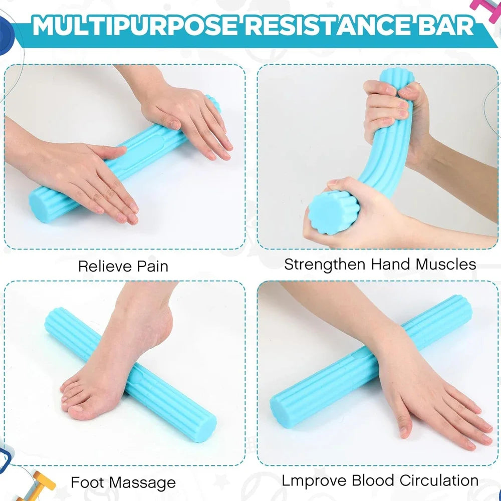 Hand Therapy Flex Bars for Elbow Pain & Grip Strength by HitMyNeed