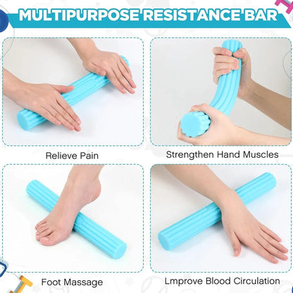 Hand Therapy Flex Bars for Elbow Pain & Grip Strength by HitMyNeed