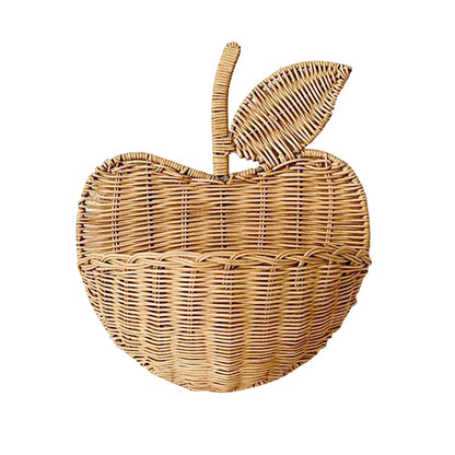 Hand Woven Rattan Wall Basket with Hook by HitMyNeed