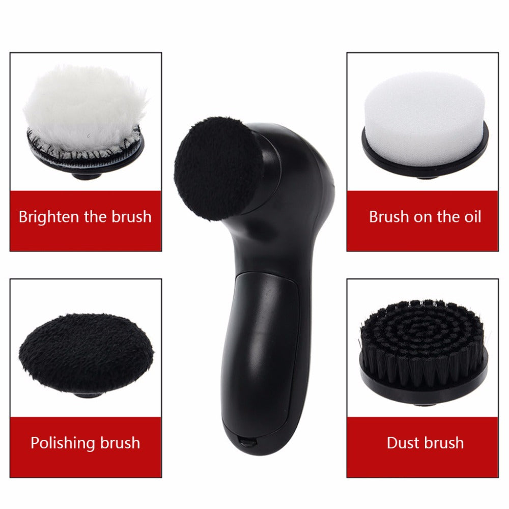 Handheld Electric Shoe Polisher with 4 Brush Heads by HitMyNeed