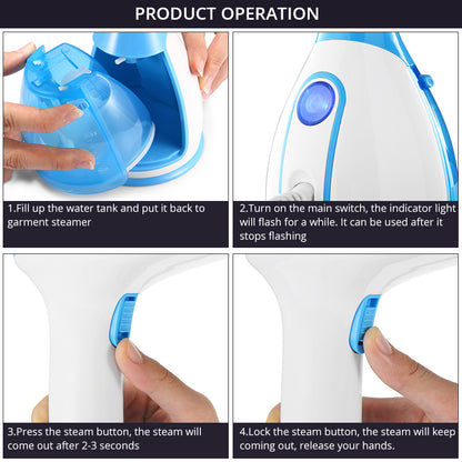 Handheld Fabric Steamer and Clothes Iron 1000W by HitMyNeed