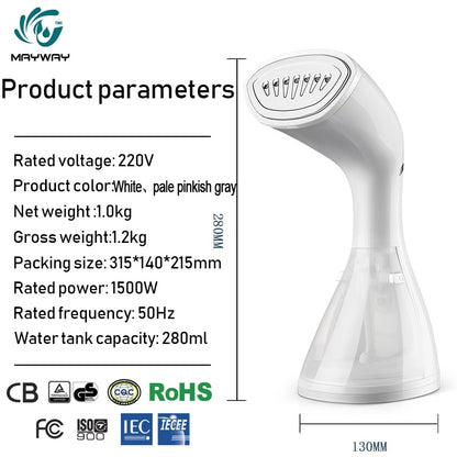 Handheld Garment Steamer Travel Iron 280ml by HitMyNeed
