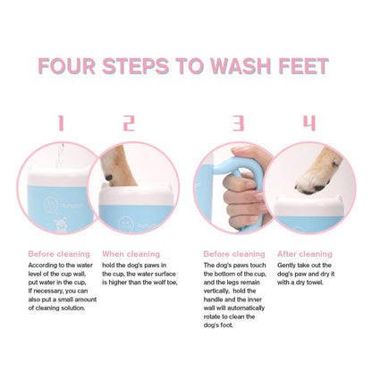 Handheld Pet Paw Washer with Soft Silicone Bristles by HitMyNeed