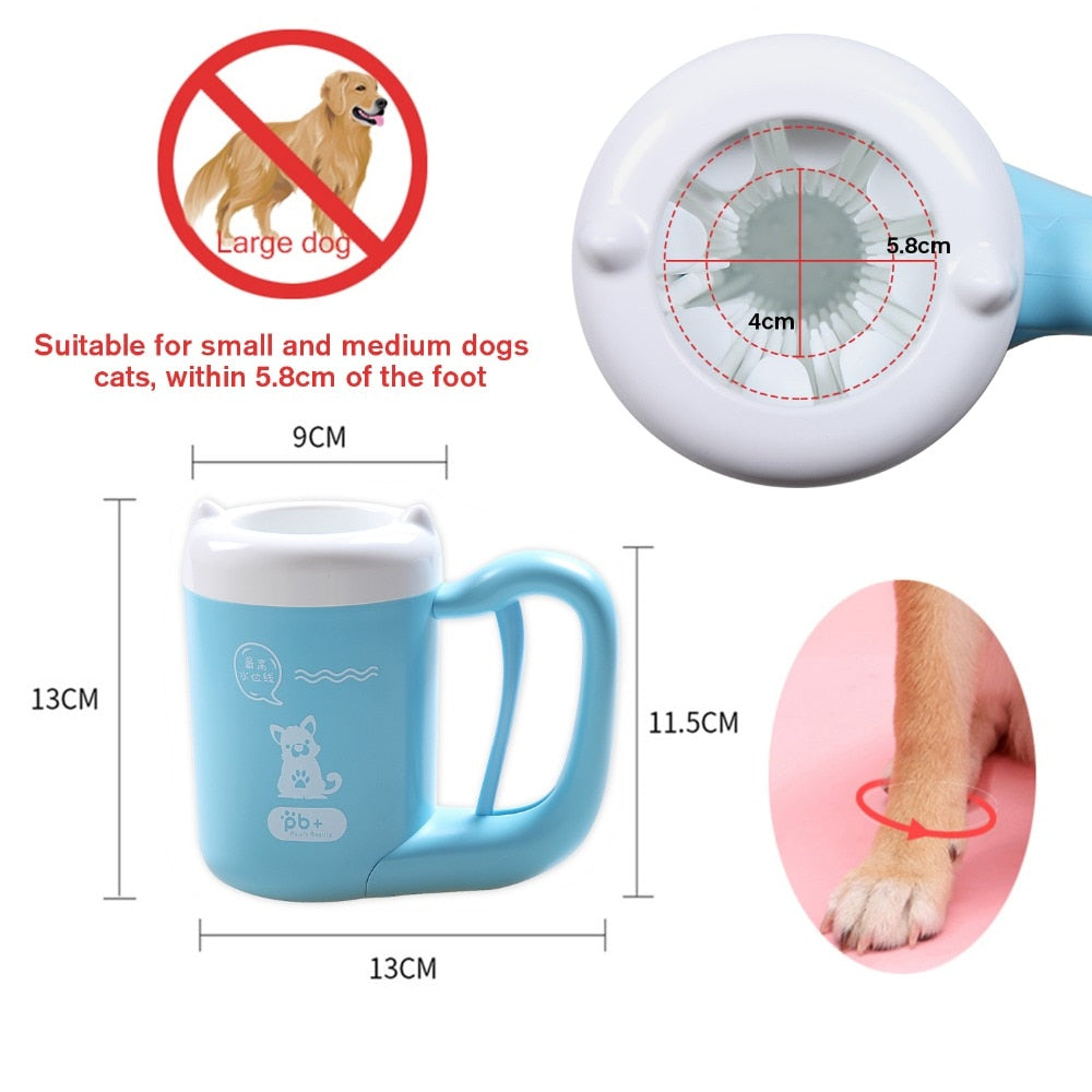 Handheld Pet Paw Washer with Soft Silicone Bristles by HitMyNeed