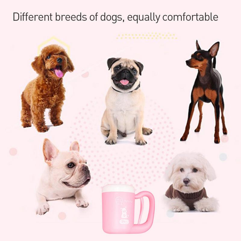 Handheld Pet Paw Washer with Soft Silicone Bristles by HitMyNeed