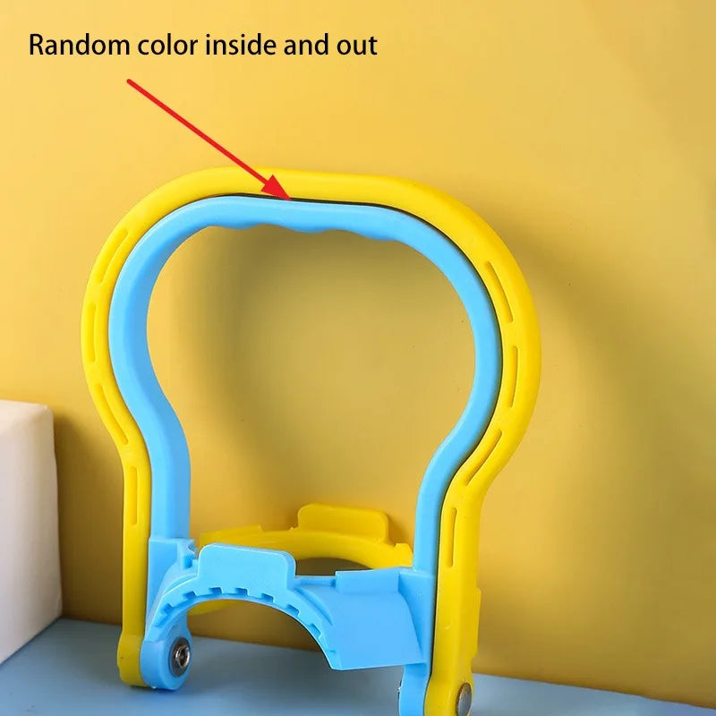 Handheld Ring Handle Water Barrel Lifter yellow-and-blue by HitMyNeed