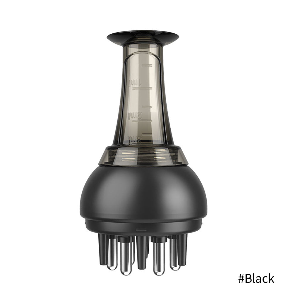 Handheld Scalp Massage & Essential Oil Applicator Comb 6-pin-black by HitMyNeed