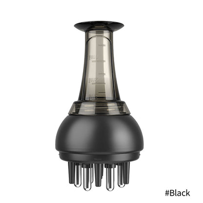 Handheld Scalp Massage & Essential Oil Applicator Comb 6-pin-black by HitMyNeed