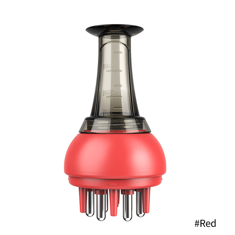 Handheld Scalp Massage & Essential Oil Applicator Comb 6-pin-red by HitMyNeed