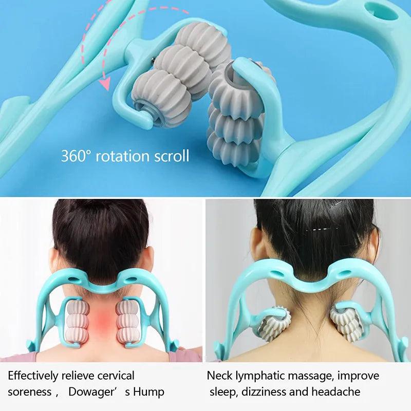 Handheld Shiatsu Neck & Shoulder Roller Massager by HitMyNeed