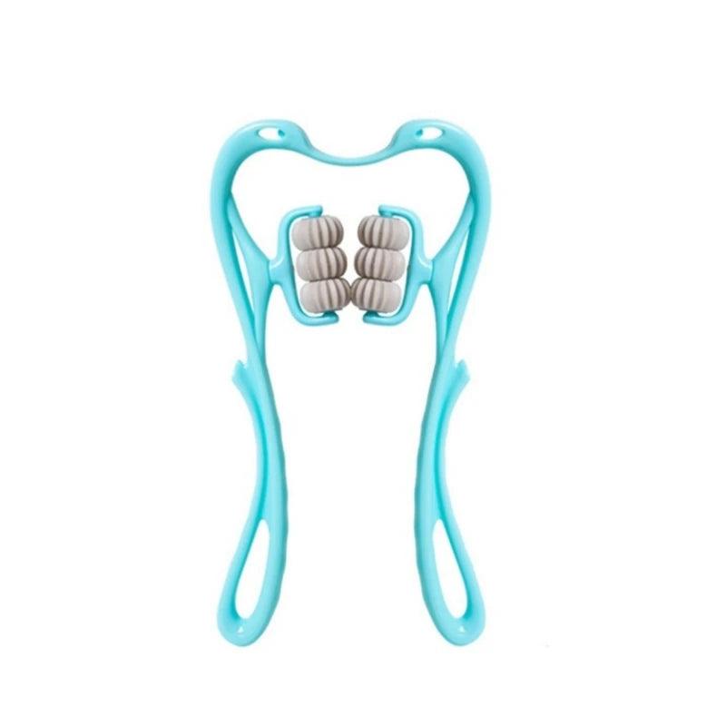 Handheld Shiatsu Neck & Shoulder Roller Massager blue-6-ball-roller by HitMyNeed