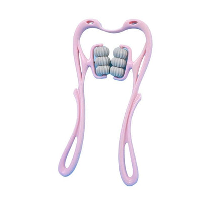 Handheld Shiatsu Neck & Shoulder Roller Massager pink-6-ball-roller by HitMyNeed