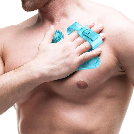 Handheld Silicone Massage Glove with Metal Rollers by HitMyNeed
