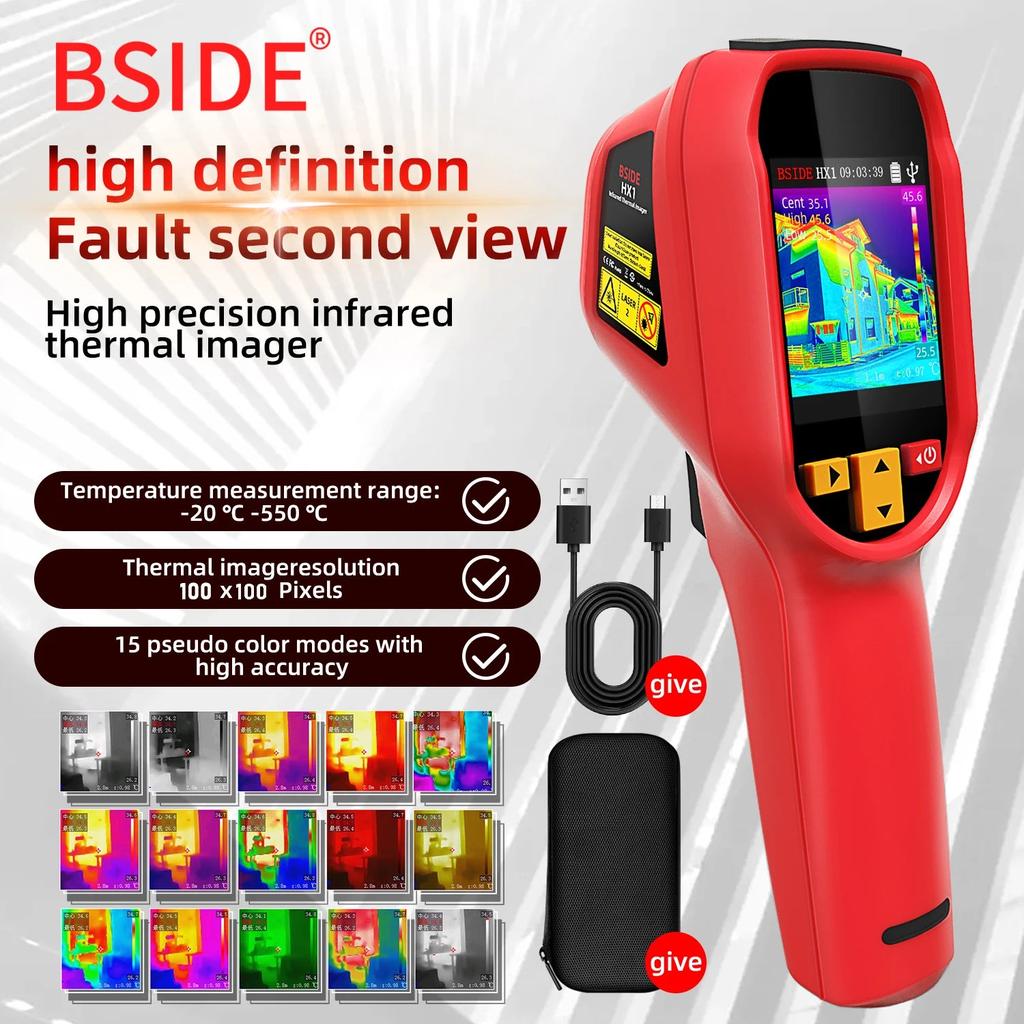 Handheld Thermal Imaging Camera -20 to 550°C, 100x100 IR by HitMyNeed