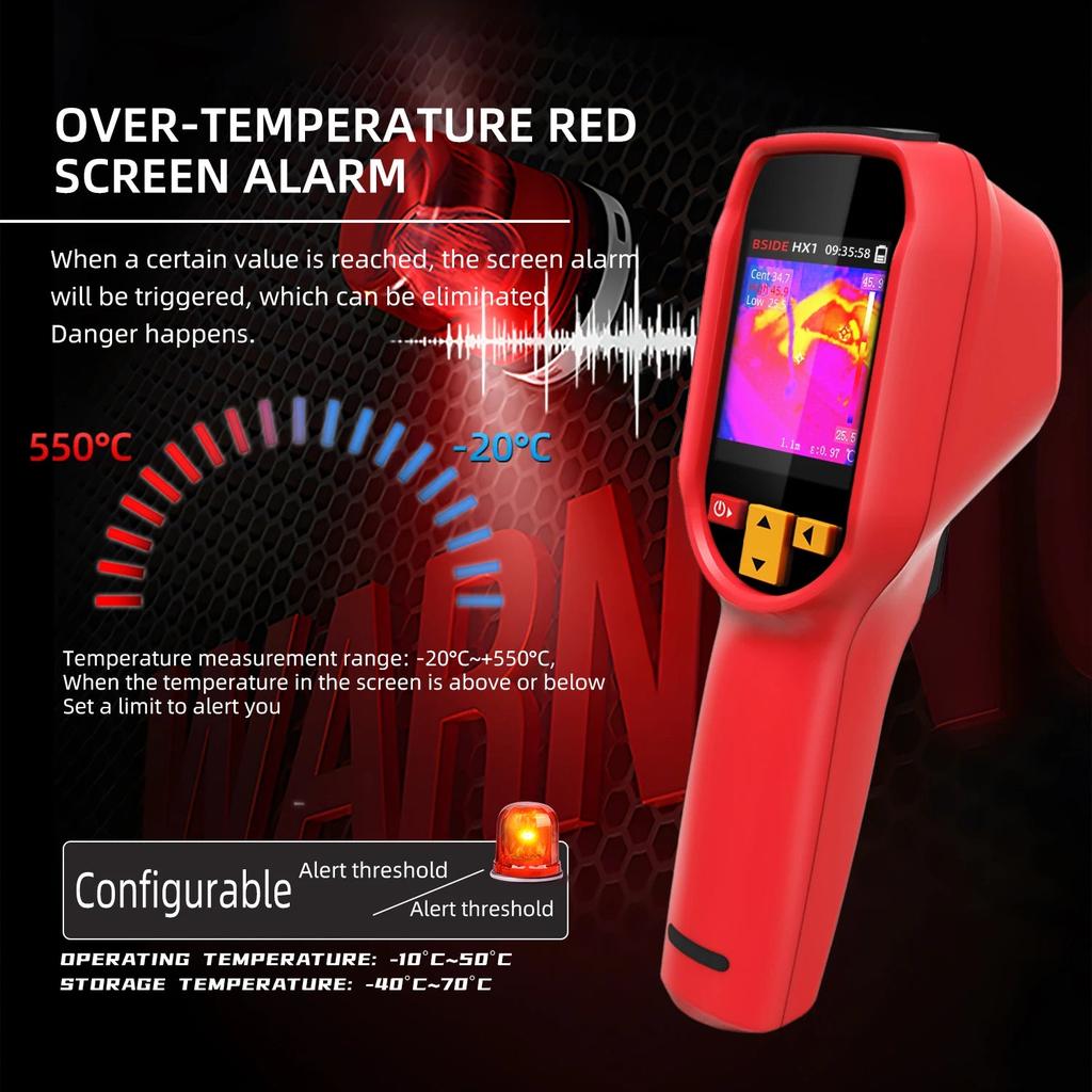 Handheld Thermal Imaging Camera -20 to 550°C, 100x100 IR by HitMyNeed