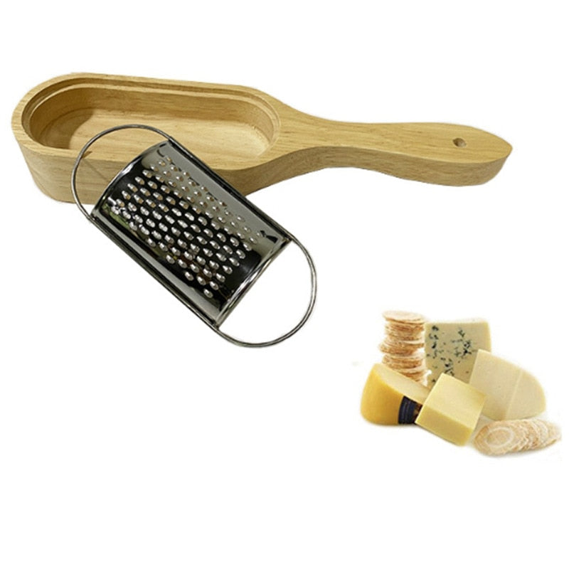 Handheld Wooden Cheese Grater with Collection Handle by HitMyNeed