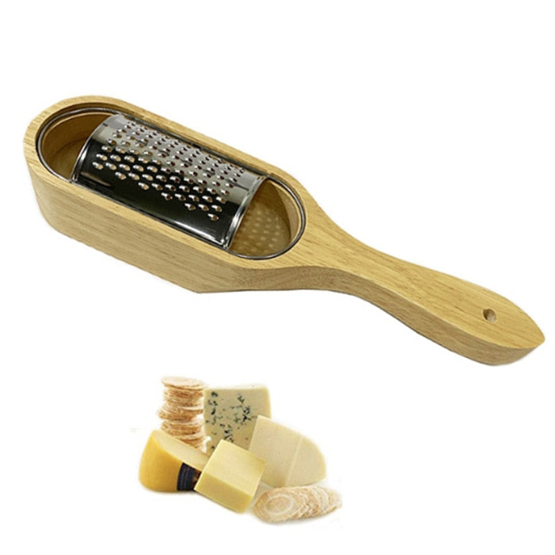 Handheld Wooden Cheese Grater with Collection Handle by HitMyNeed