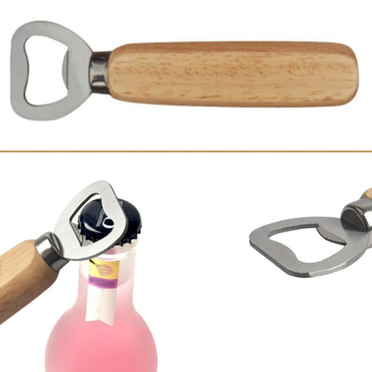 Handheld Wooden Handle Bottle Opener by HitMyNeed