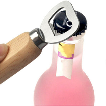 Handheld Wooden Handle Bottle Opener by HitMyNeed