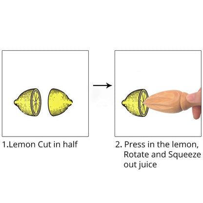 Handheld Wooden Lemon Juicer Reamer by HitMyNeed