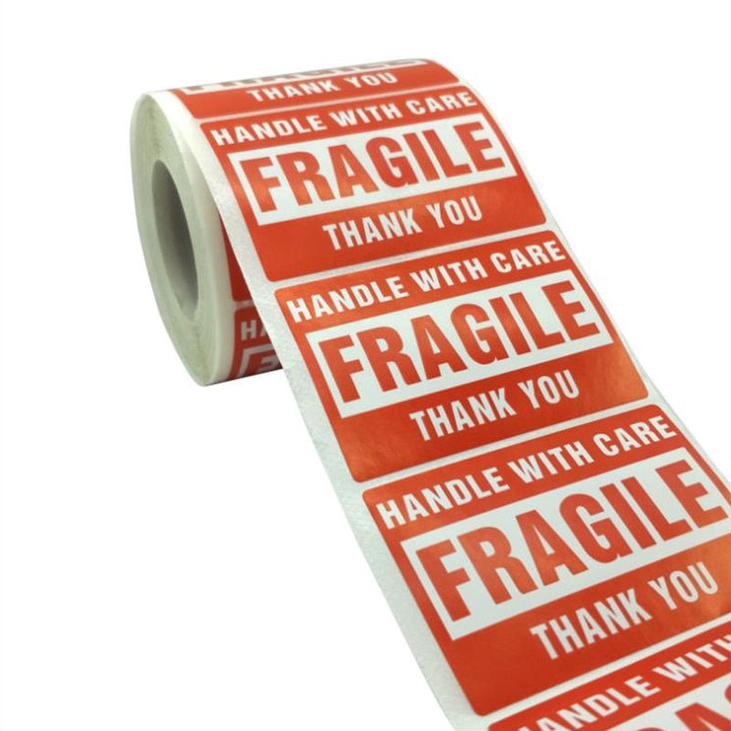 Handle With Care Packaging Labels (50 Pack) by HitMyNeed