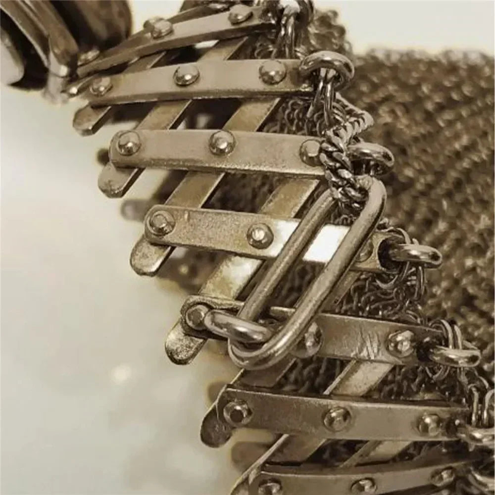 Handmade 1920s Stainless Steel Double Mesh Coin Purse by HitMyNeed