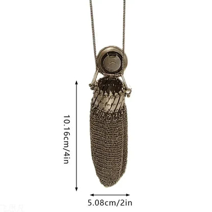 Handmade 1920s Stainless Steel Double Mesh Coin Purse by HitMyNeed