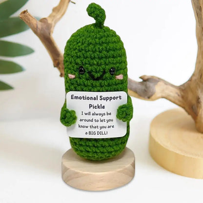 Handmade Braided Emotional Support Pickle Plush by HitMyNeed