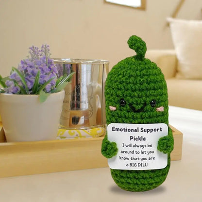 Handmade Braided Emotional Support Pickle Plush by HitMyNeed