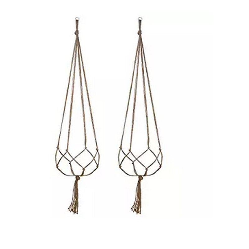 Handmade Braided Hemp Rope Plant Hanger 90cm by HitMyNeed