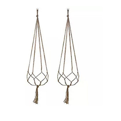 Handmade Braided Hemp Rope Plant Hanger 90cm by HitMyNeed
