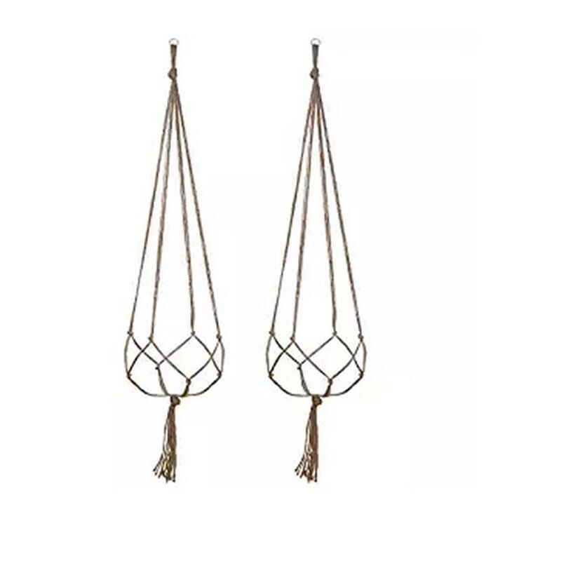 Handmade Braided Hemp Rope Plant Hanger 90cm by HitMyNeed