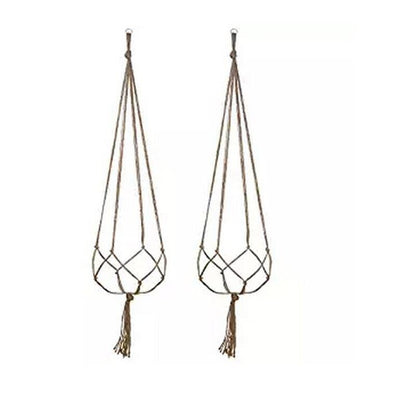 Handmade Braided Hemp Rope Plant Hanger 90cm by HitMyNeed