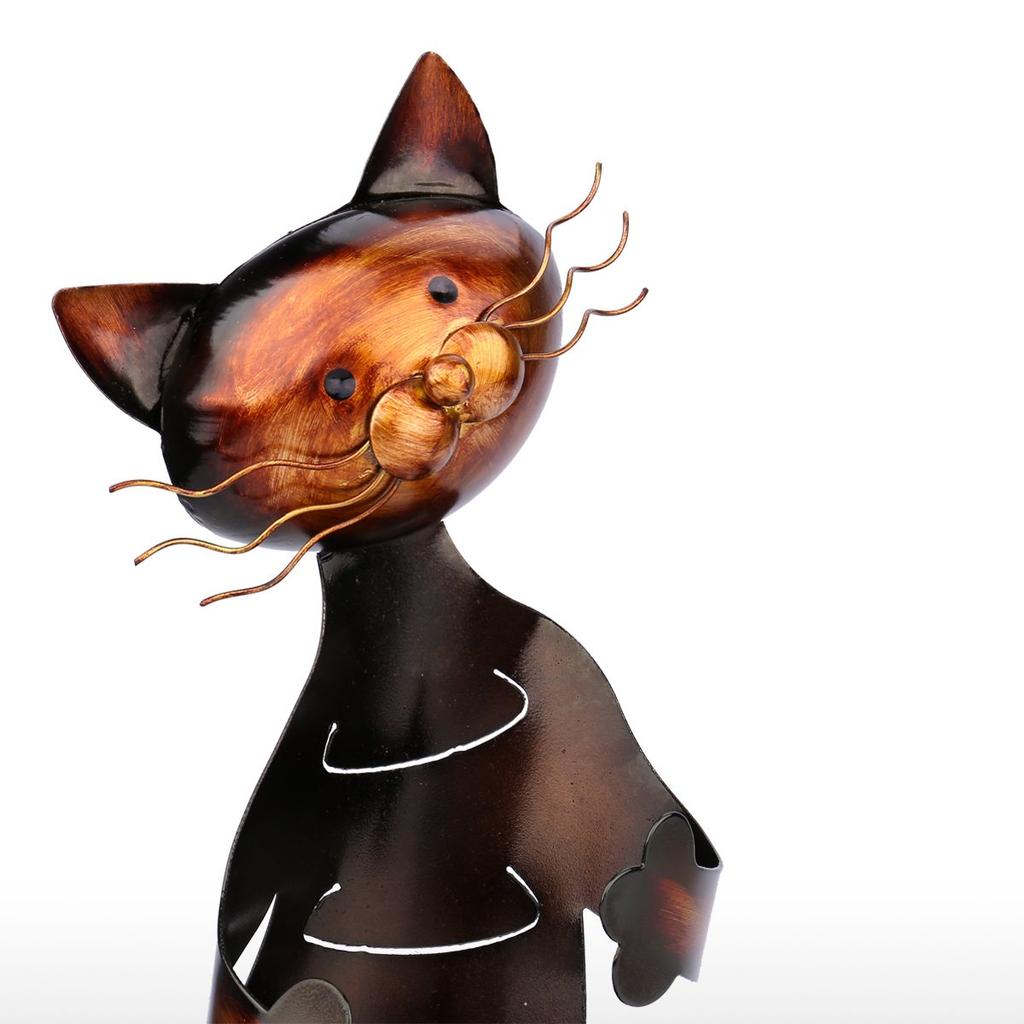 Handmade Cat Shaped Metal Wine Bottle Holder by HitMyNeed