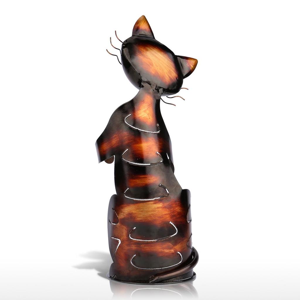 Handmade Cat Shaped Metal Wine Bottle Holder by HitMyNeed