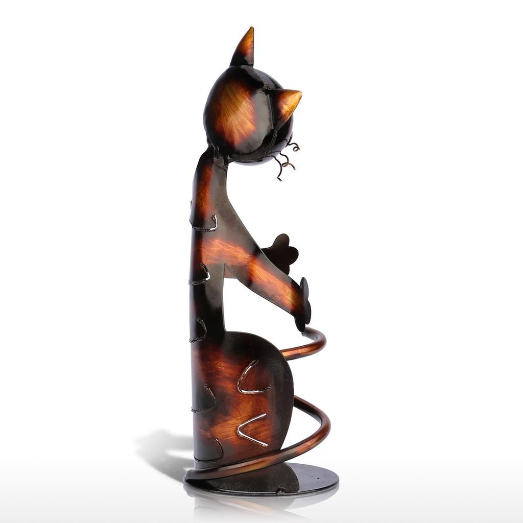Handmade Cat Shaped Metal Wine Bottle Holder by HitMyNeed
