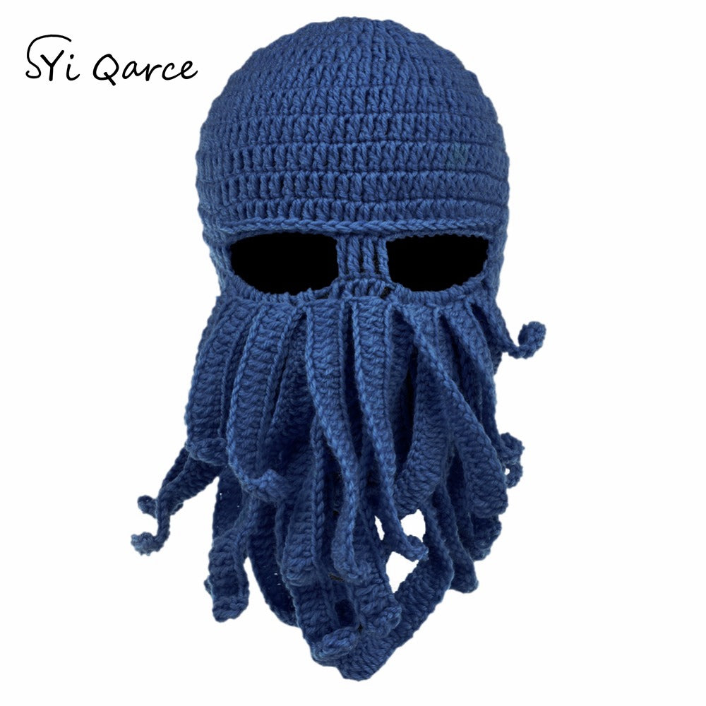 Handmade Cotton Octopus Tentacle Balaclava Hat by HitMyNeed