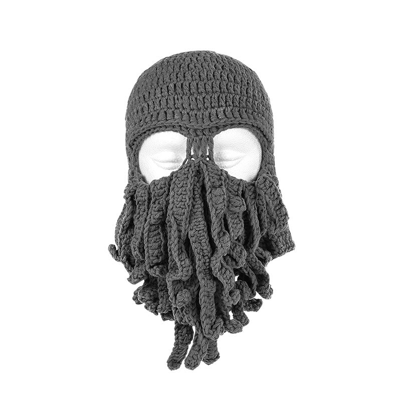 Handmade Cotton Octopus Tentacle Balaclava Hat red by HitMyNeed